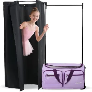 Fanwoli 28" Dance Bag with Garment Rack and Curtain | 360° Comprehensive Privacy Protection | No Exposure Risk