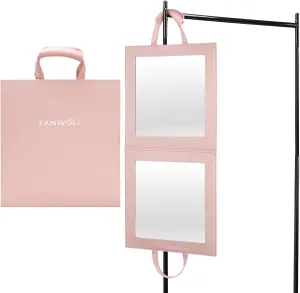 Fanwoli Hanging Mirror for Dance Bag with Garment Rack | Full-Body | Foldable & Portable | HD Reflection No Deformation