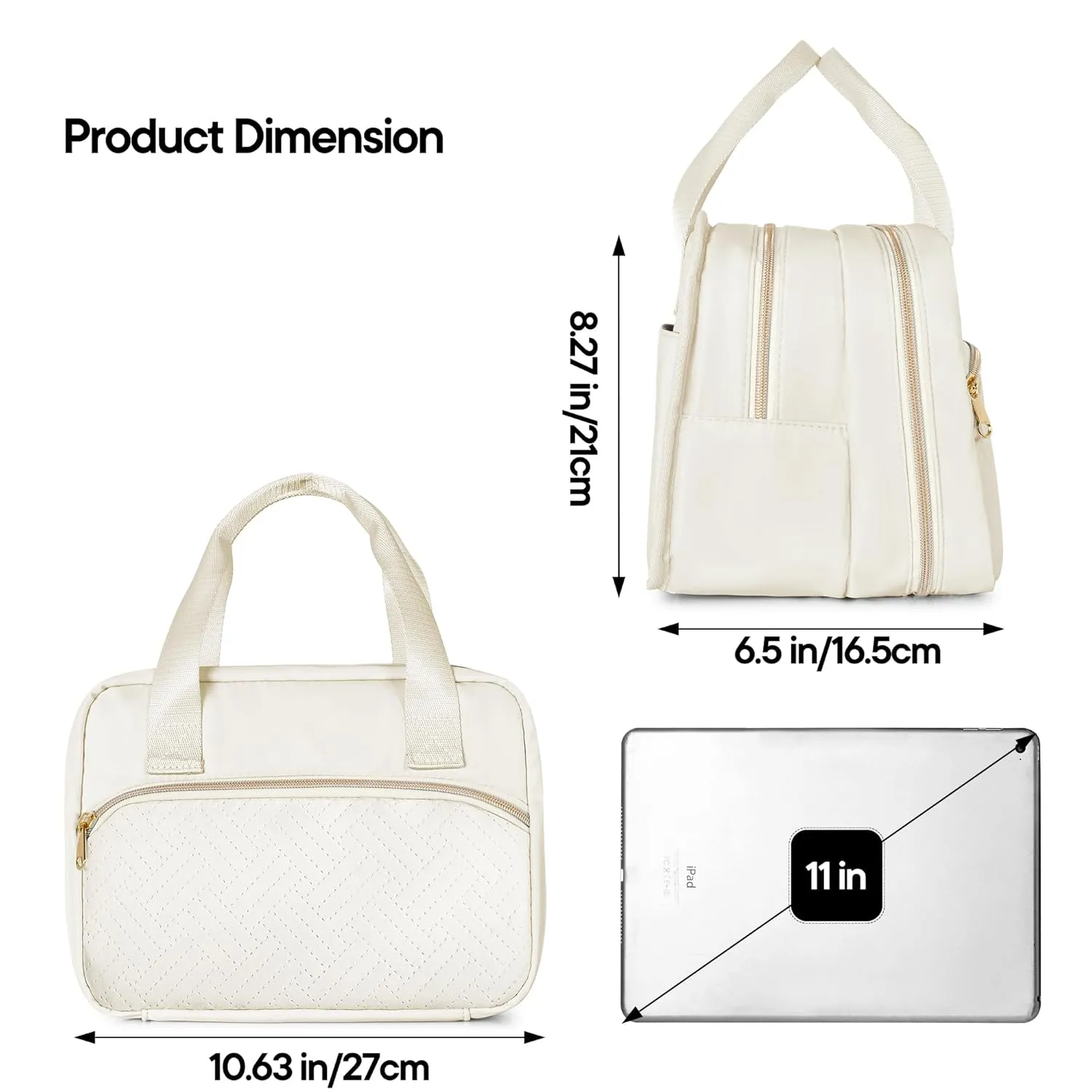 Fasrom Wearable Breast Pump Bag with Cooler Compatible with Momcozy, Medela and Elvie Pumps, Portable Pump Carrying Case for Working Moms, Beige