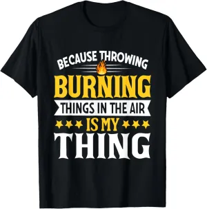 Fire Twirling Grip Tape for Majorette Fire Baton Twirling T-Shirt