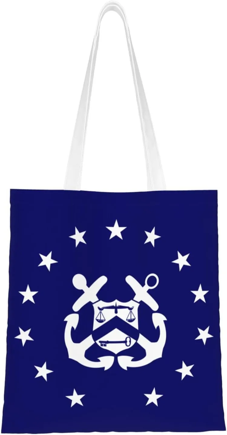 Flag of the United States Secretary of the Treasury Tote Bag for Women Canvas Shopping Bags Reusable Beach Bag Grocery Bags Tote Shoulder Bag Gift Bags