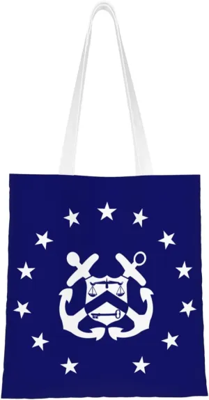 Flag of the United States Secretary of the Treasury Tote Bag for Women Canvas Shopping Bags Reusable Beach Bag Grocery Bags Tote Shoulder Bag Gift Bags
