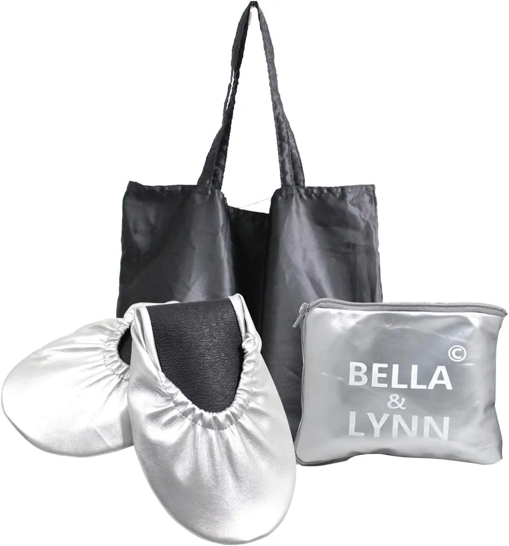 Foldable Shoes Travel Ballet Flats with Expandable Tote Bag for High Heels Folding Womens Shoes