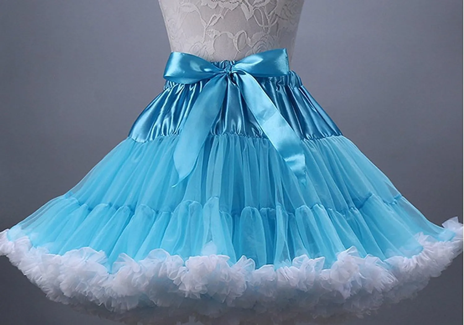 FOLOBE Women's Tulle Petticoat Soft Puffy Tutu Skirts Costume Ballet Dance Pettiskirts Multi-Layer