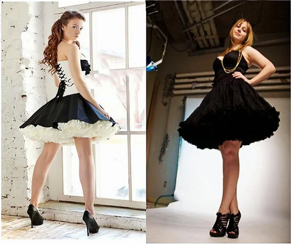 FOLOBE Women's Tulle Petticoat Soft Puffy Tutu Skirts Costume Ballet Dance Pettiskirts Multi-Layer