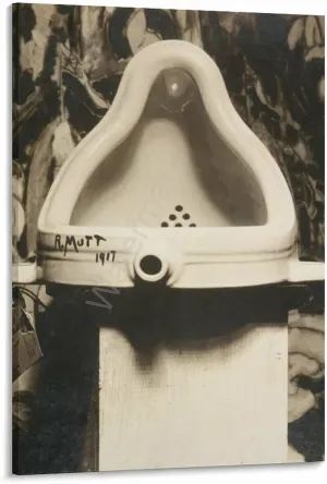 Fountain, Marcel Duchamp Vintage Art Poster Canvas Painting Posters And Prints Wall Art for Living Room Bedroom Decor 08x12inch(20x30cm)
