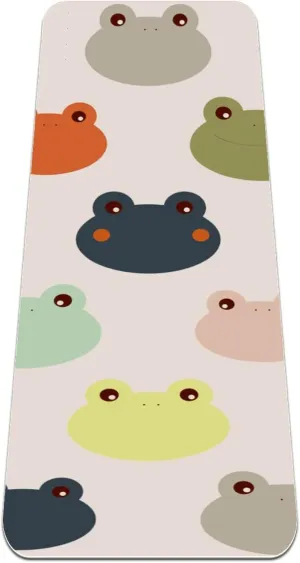 Frog Shadow on Leaf Yoga Mat Thick Workout Exercise Mat, Non Slip Pilates Fitness Mats, Eco Friendly, Anti-Tear 1/4" Thick Yoga Mats for Women Men