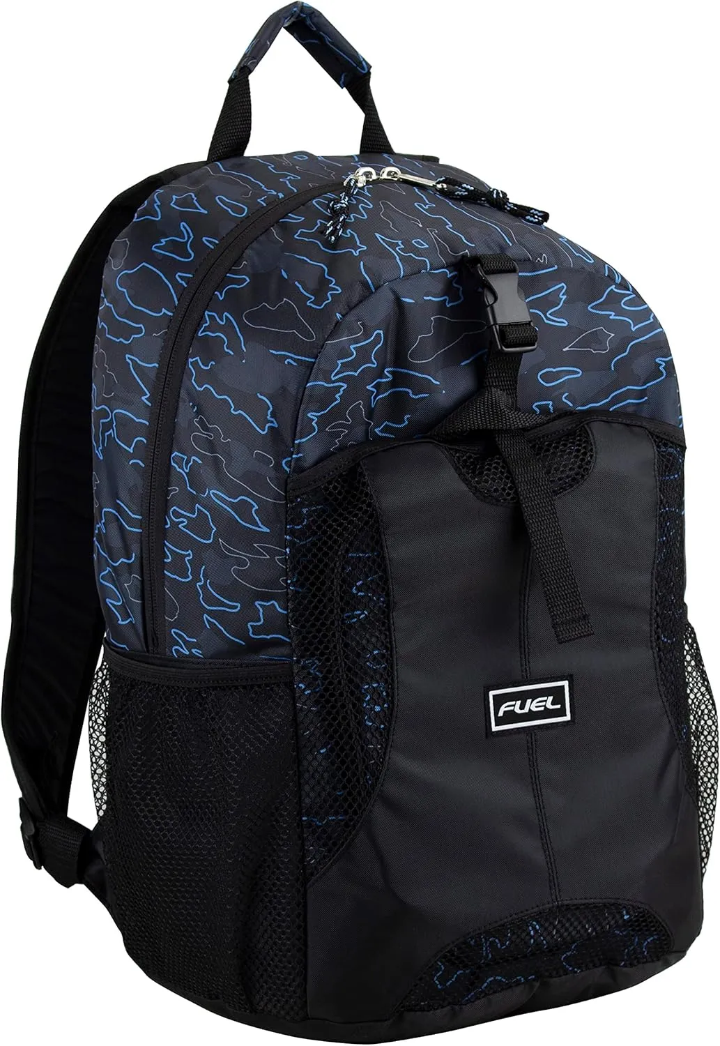 Fuel Lunch Backpack Set Teens Student Water Resistant Lunch Bookbag Bag Soft Reusable Insulated Cooler Lunch Box Travel Office Lunch Bag, Dark Blue Camo