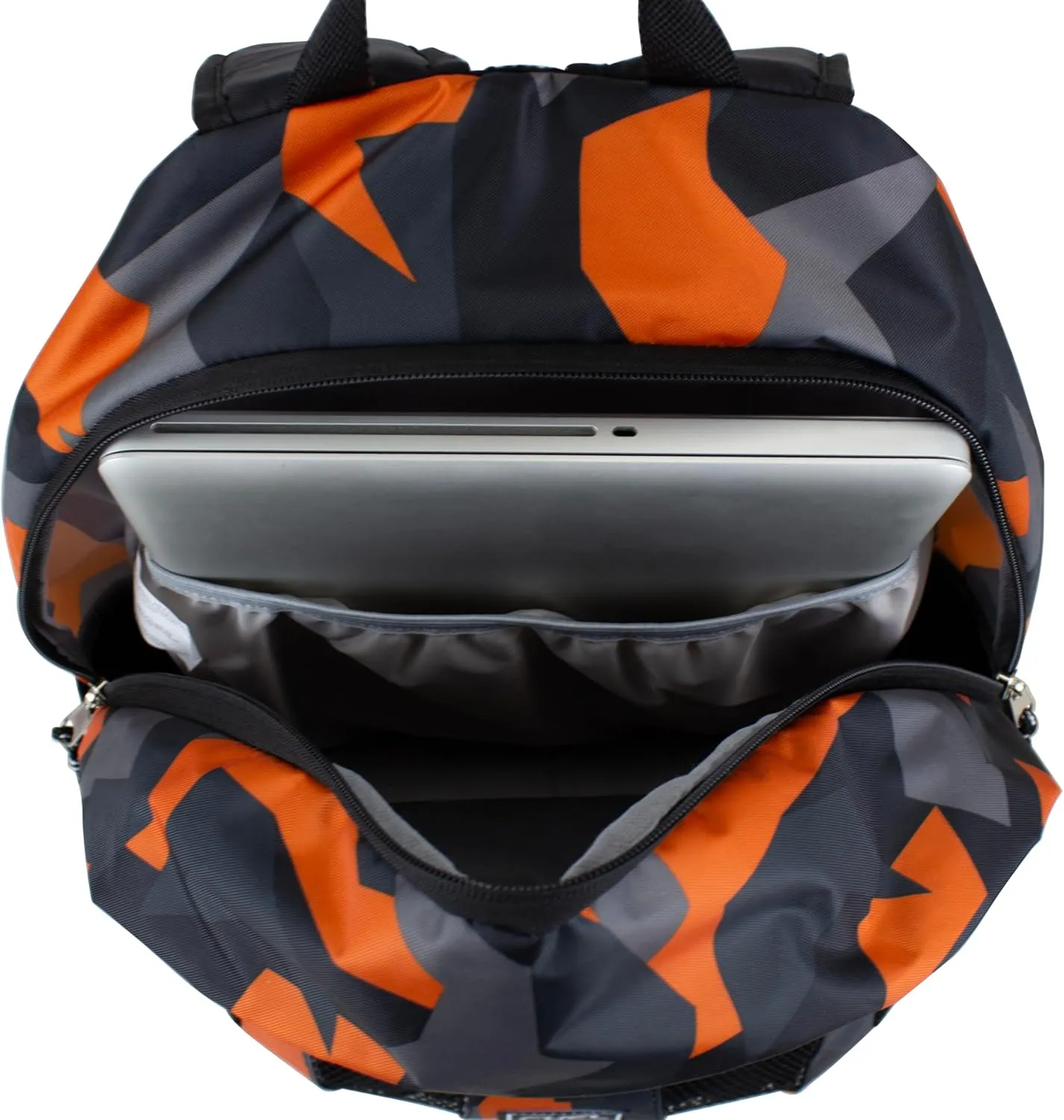 FUEL Lunch Backpack Set Water Resistant Dome Bookbag Bag Soft Reusable Insulated Cooler Lunch Box Thermal Travel Office Lunch Bag, Orange & Black