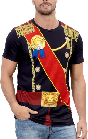 Funny World Men's Prince Costume Royal Charming Halloween T-Shirts