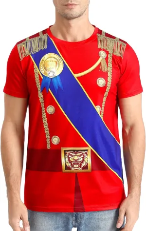 Funny World Men's Prince Costume Royal Charming Halloween T-Shirts