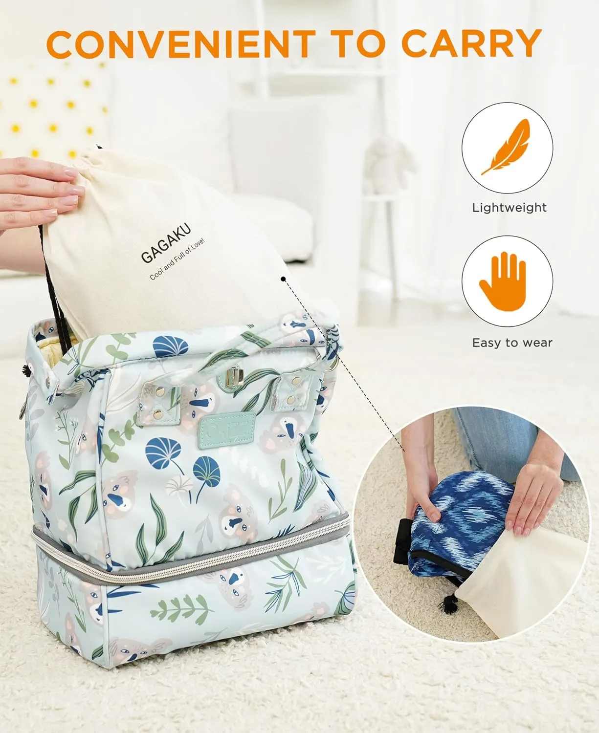 GAGAKU Toddler Carrier Adjustable Padded Sling Portable Ergonomic Baby Holder Carrier with Non-Slip Seat for 6-36 Months Infants & Toddlers (14-35 lbs)-Blue Pattern