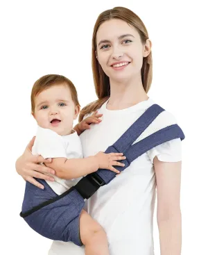 GAGAKU Toddler Carrier Adjustable Padded Sling Portable Ergonomic Baby Holder Carrier with Non-Slip Seat for 6-36 Months Infants & Toddlers (14-35 lbs)-Jeans Blue