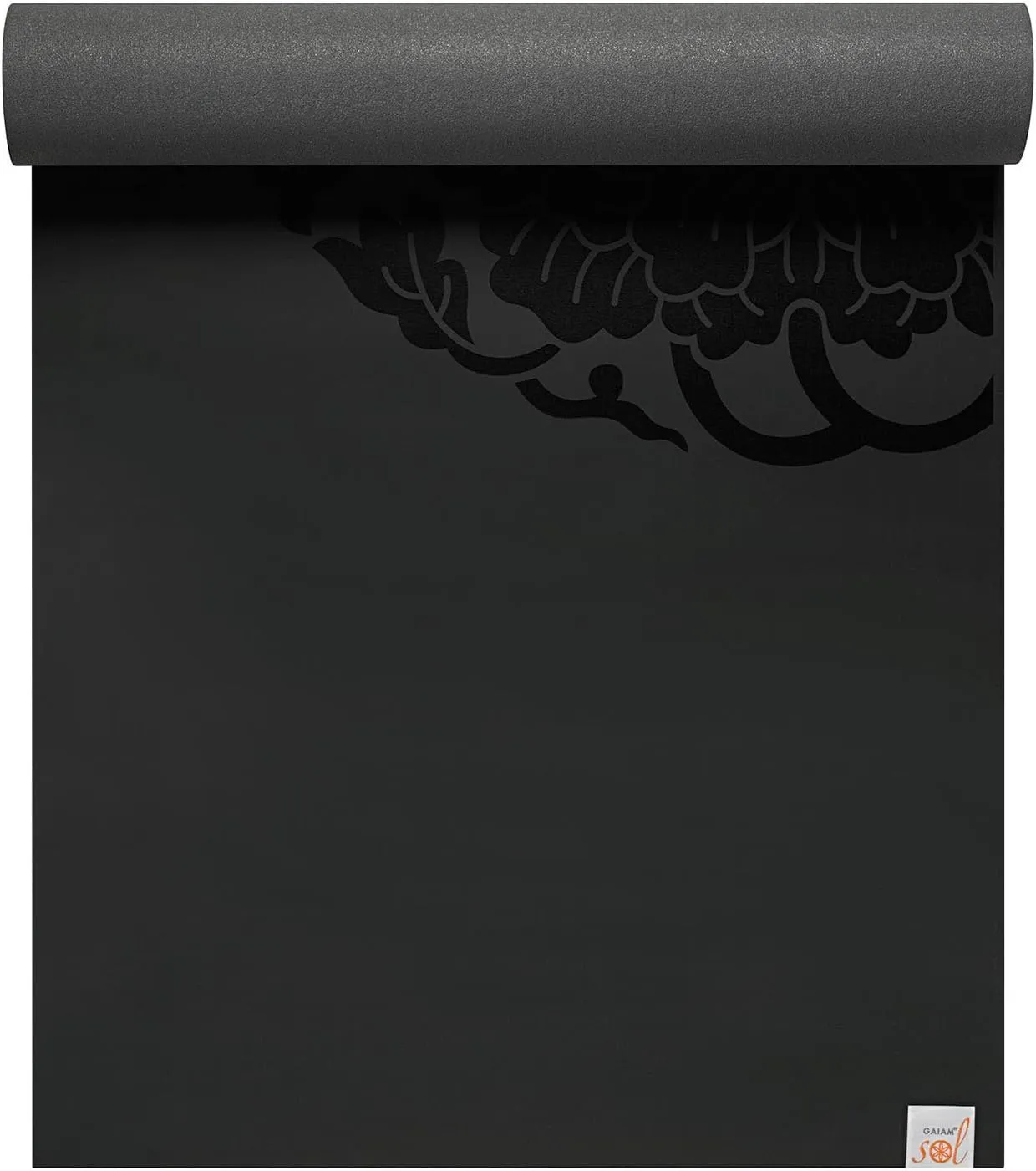 Gaiam Dry-Grip Yoga Mat - 5mm Thick Non-Slip Exercise & Fitness Mat for Standard or Hot Yoga, Pilates and Floor Workouts - Cushioned Support, Non-Slip Coat - 68 x 24 Inches