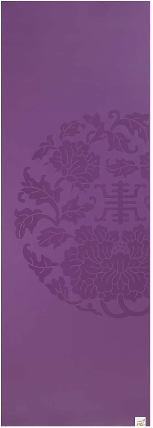 Gaiam Dry-Grip Yoga Mat - 5mm Thick Non-Slip Exercise & Fitness Mat for Standard or Hot Yoga, Pilates and Floor Workouts - Cushioned Support, Non-Slip Coat - 68 x 24 Inches