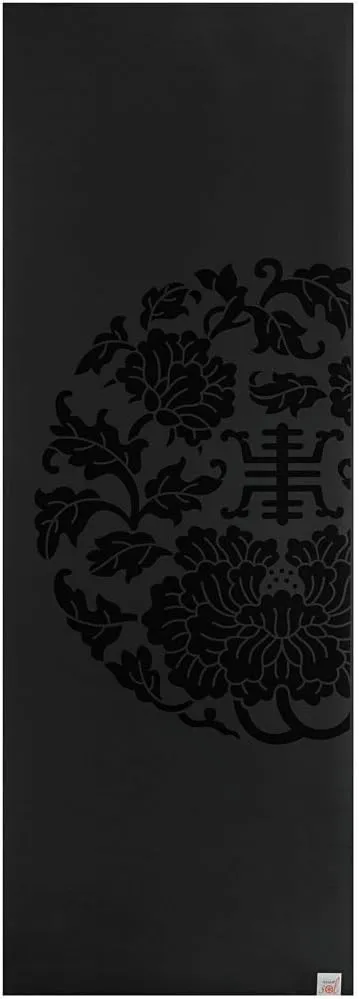 Gaiam Dry-Grip Yoga Mat - 5mm Thick Non-Slip Exercise & Fitness Mat for Standard or Hot Yoga, Pilates and Floor Workouts - Cushioned Support, Non-Slip Coat - 68 x 24 Inches
