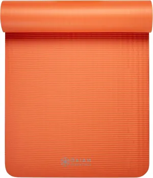 Gaiam Essentials Thick Yoga Mat Fitness & Exercise Mat with Easy-Cinch Yoga Mat Carrier Strap, 72"L x 24"W x 2/5 Inch Thick