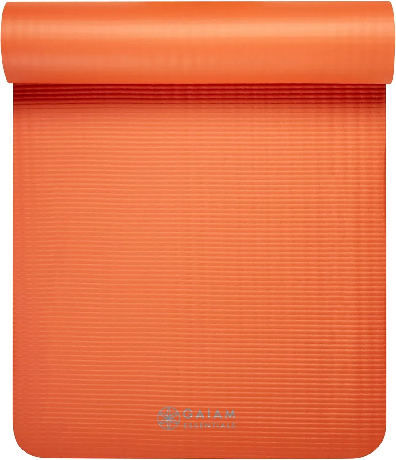 Gaiam Essentials Thick Yoga Mat Fitness & Exercise Mat with Easy-Cinch Yoga Mat Carrier Strap, 72"L x 24"W x 2/5 Inch Thick