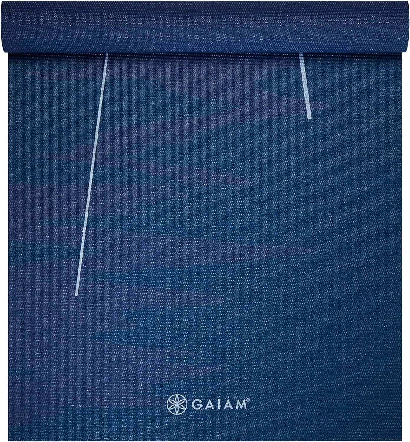 Gaiam Print Yoga Mat, Non Slip Exercise & Fitness Mat for All Types of Yoga, Pilates & Floor Exercises