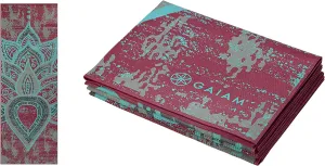Gaiam Yoga Mat - Folding Travel Fitness & Exercise Mat - Foldable Yoga Mat for All Types of Yoga, Pilates & Floor Workouts (68"L x 24"W x 2mm Thick)