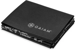 Gaiam Yoga Mat - Folding Travel Fitness & Exercise Mat - Foldable Yoga Mat for All Types of Yoga, Pilates & Floor Workouts (68"L x 24"W x 2mm Thick)