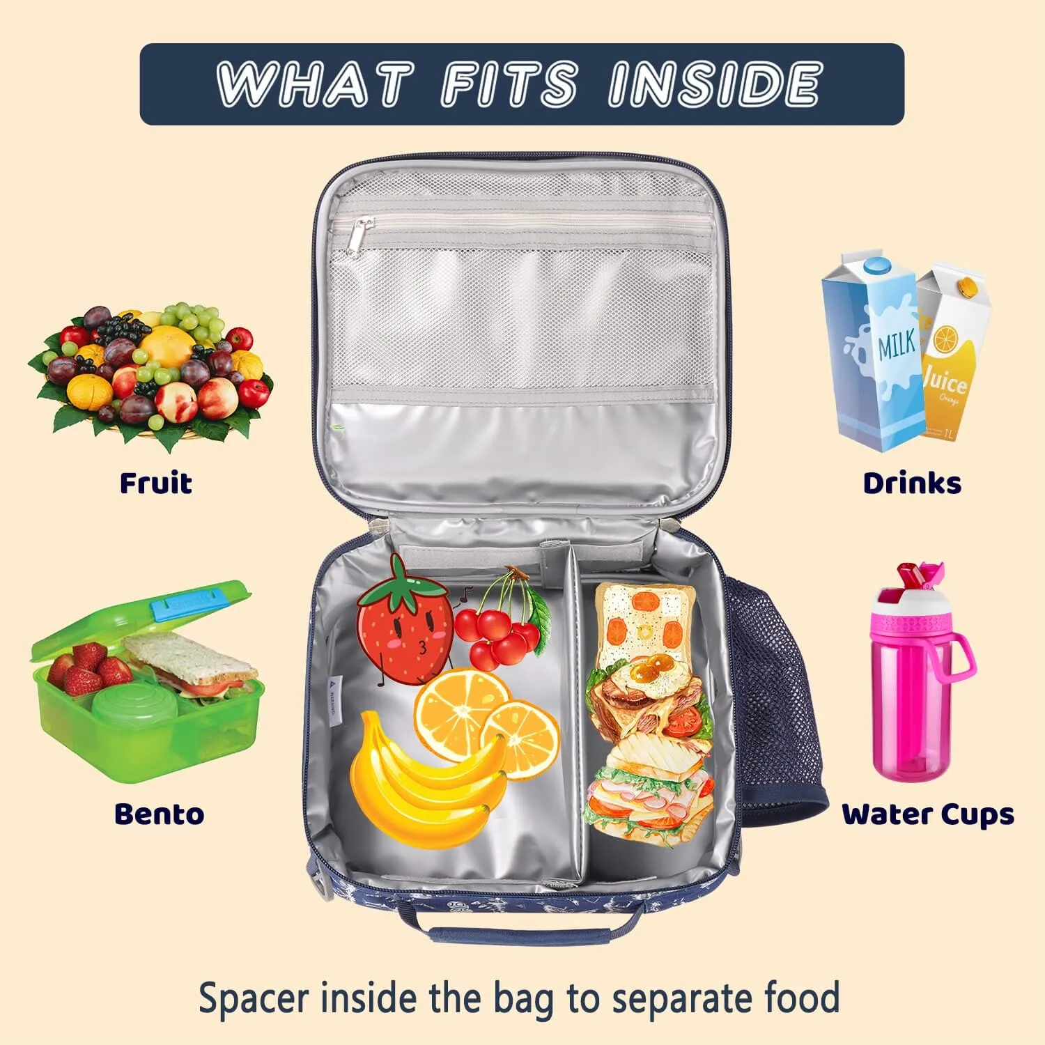 Galaxy Black Lunch Box