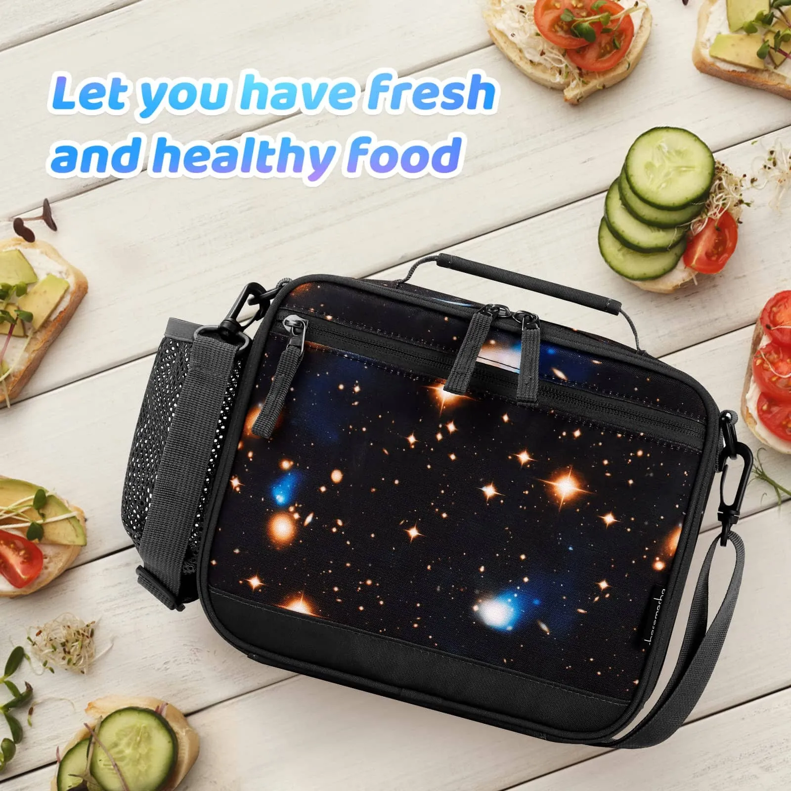 Galaxy Black Lunch Box