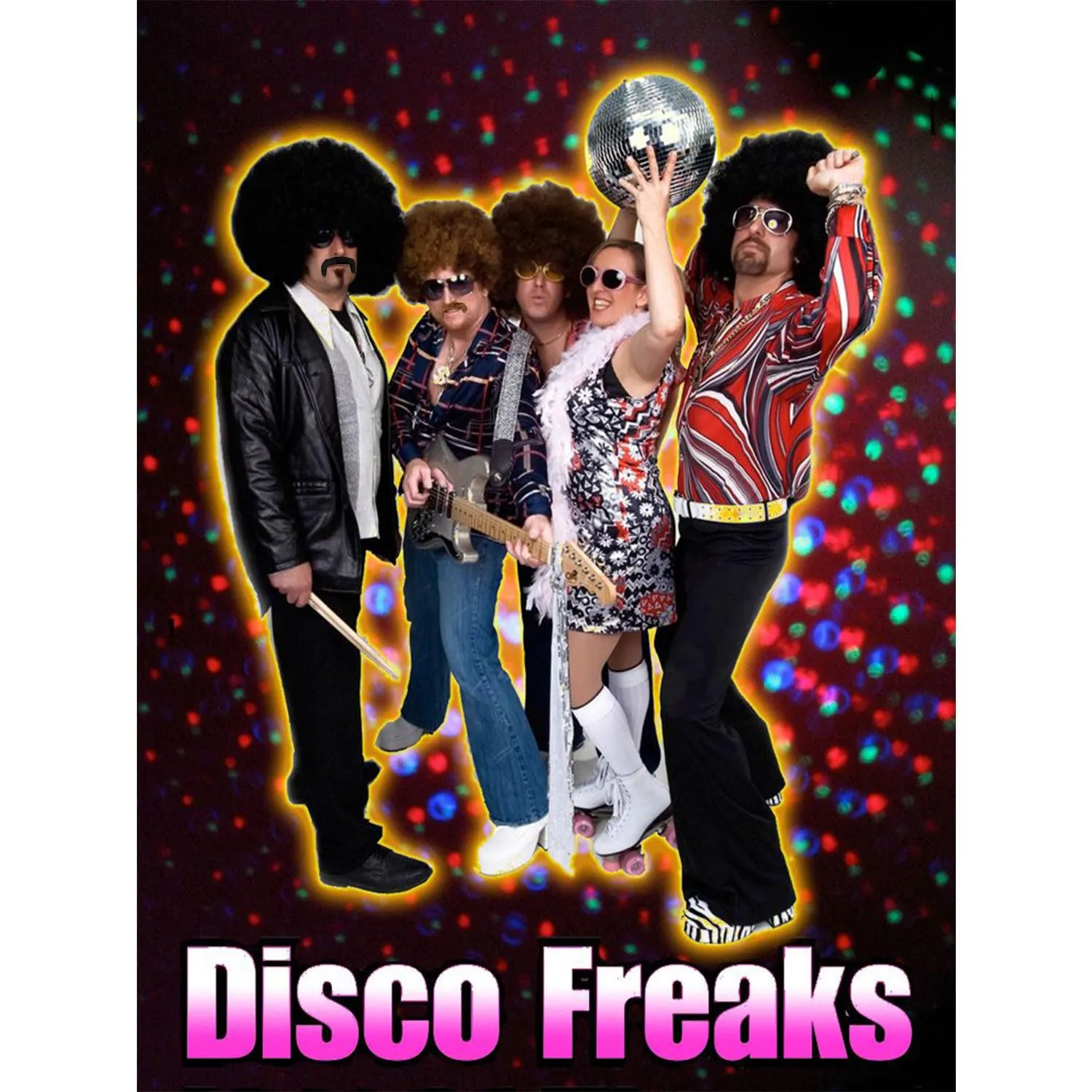 G&T Wig 70s Afro Wig for Men with Glasses Chain and Mustache Mens Costume Disco Wig Short Curly Natural Brown Hair Fluffy Synthetic Funny Wig for Party Halloween Hippies Rocker（Light Brown）