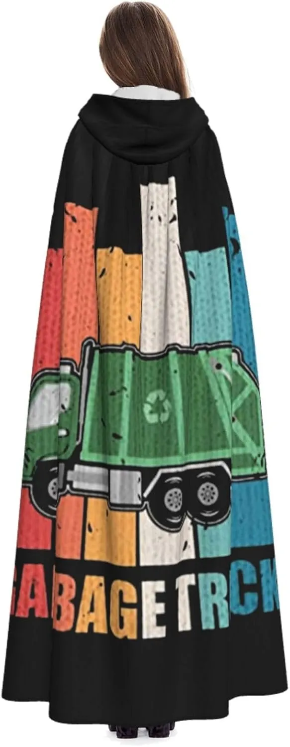 Garbage Truck Trash Hooded Cape Unisex Halloween Christmas Cape Costume Party Cape
