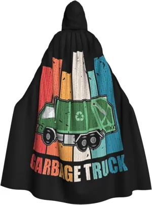 Garbage Truck Trash Hooded Cape Unisex Halloween Christmas Cape Costume Party Cape