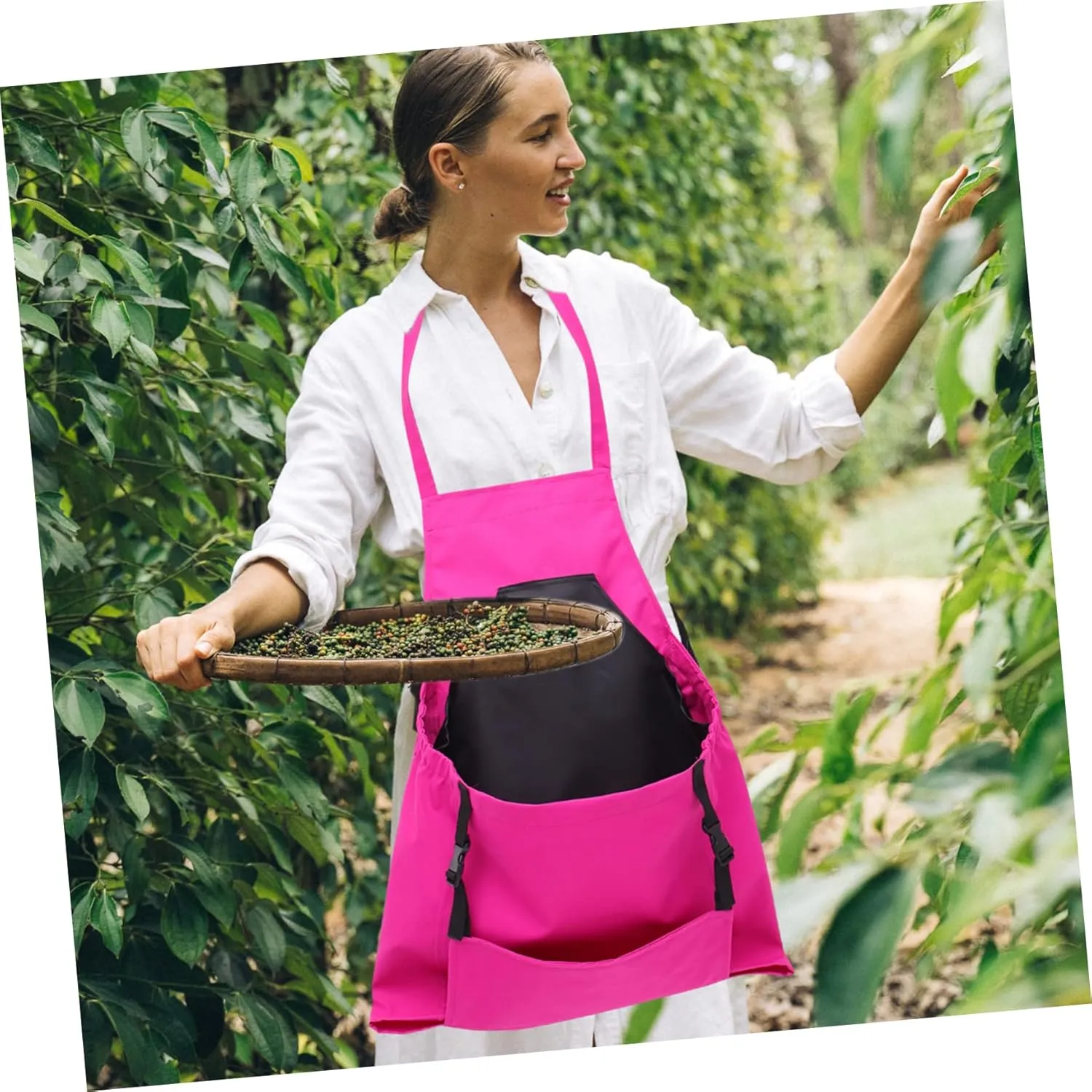 Gardening Apron Mens Apron Garden Picking Apron Bag Vegetable Picking Aprons Canvas Apron Waterproof