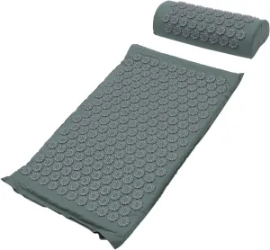 Gatuida 2Pcs Yoga Acupressure Massage Mat with Portable Storage Bag Comfortable Pillow for Improved Circulation Headache Relief and Relaxation