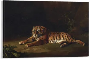 George Stubbs, Tiger, Art Print, Vintage Art Poster, Canvas Wall Art, Famous Art Print, Canvas Art Poster and Wall Art Picture Print Modern Family Bedroom Decor Posters 12x18inch(30x45cm)