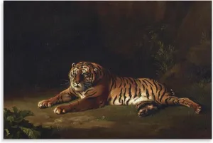 George Stubbs, Tiger, Art Print, Vintage Art Poster, Canvas Wall Art, Famous Art Print, Canvas Art Poster and Wall Art Picture Print Modern Family Bedroom Decor Posters 16x24inch(40x60cm)