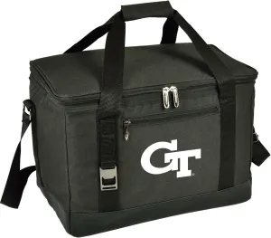 Georgia Tech Licensed Yellow Jackets Folding Insulated Leakproof Cooler for Lunch Picnic Camping Beach Park Day Trips - 46 Can Capacity Designed & Quality Approved in USA