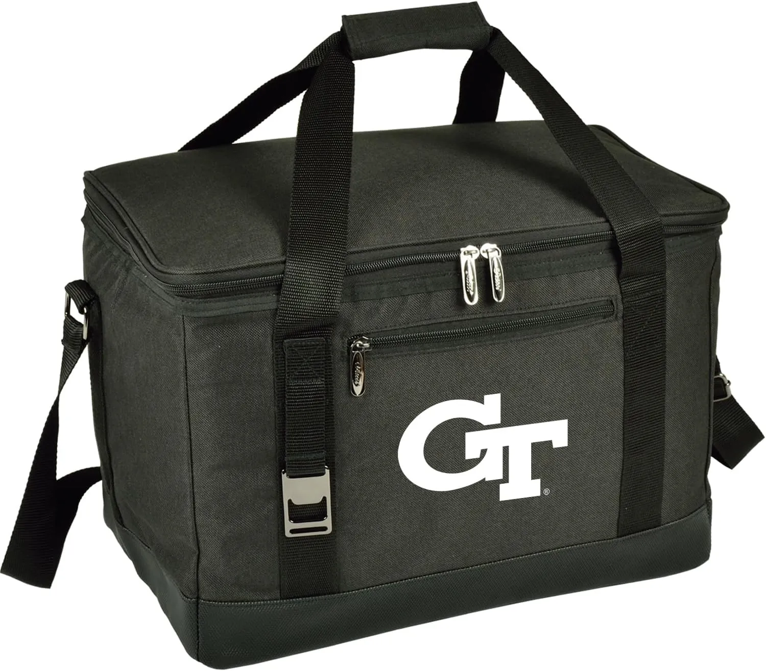 Georgia Tech Licensed Yellow Jackets Folding Insulated Leakproof Cooler for Lunch Picnic Camping Beach Park Day Trips - 46 Can Capacity Designed & Quality Approved in USA