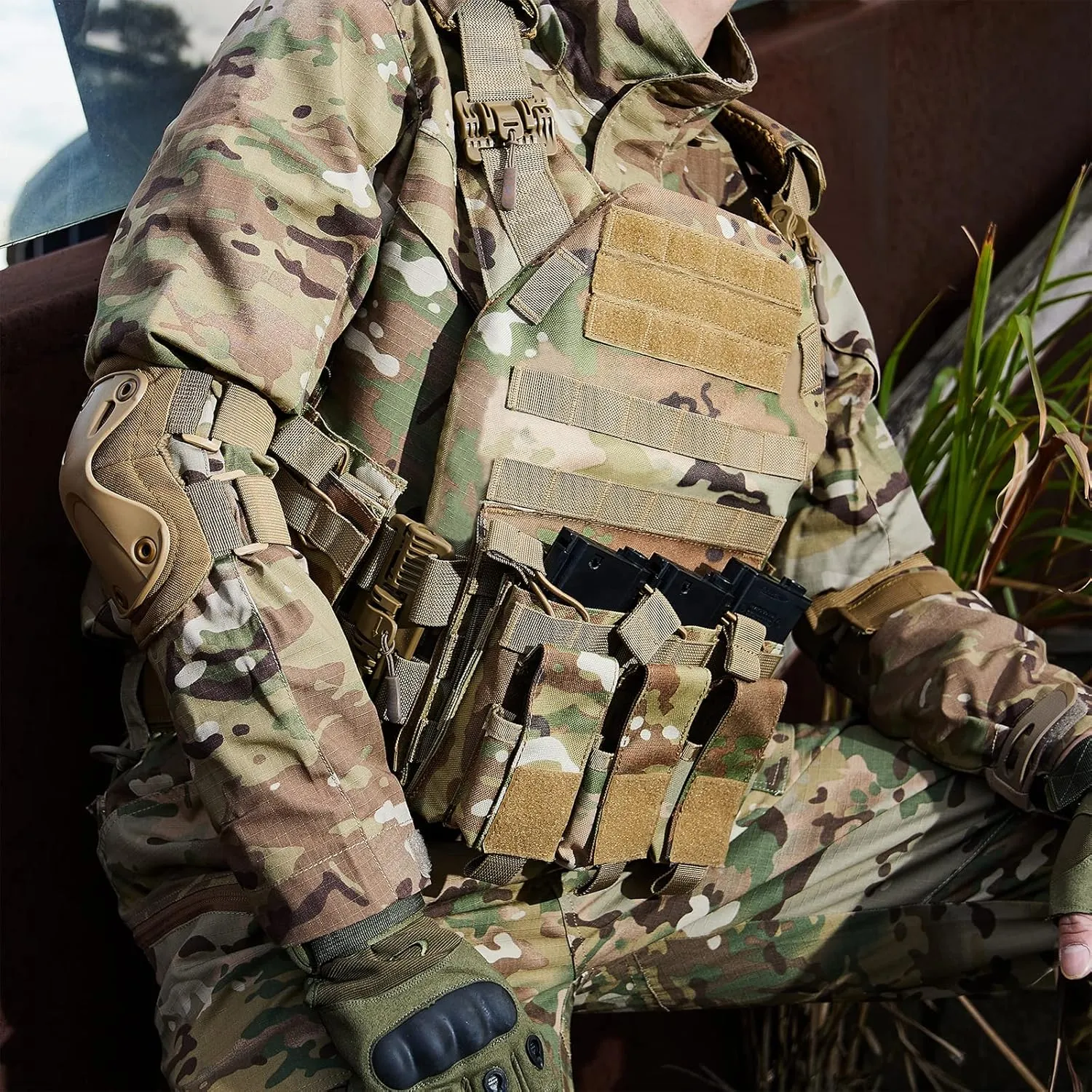 GFIRE Tactical Vest - Airsoft Lightweight Modular 3D Breathable Quick Release Vest, Adjustable Tactical Gear for Training