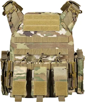 GFIRE Tactical Vest - Airsoft Lightweight Modular 3D Breathable Quick Release Vest, Adjustable Tactical Gear for Training