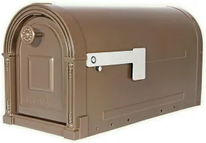 Gibraltar Mailboxes Garrison Large Capacity Galvanized Steel Venetian Bronze, Post-Mount Mailbox, GM160VBEC