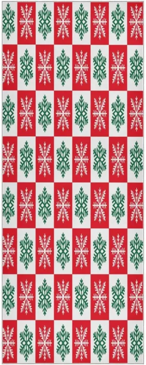 Gift Wrapping Paper Art Winter Yoga Towel,Hot Yoga Mat Towel with Grip Dots Sweat Absorbent Non-Slip for Hot Yoga, 24" x72",Soft Yoga Blankets with Travel Bag,Pilates and Workout