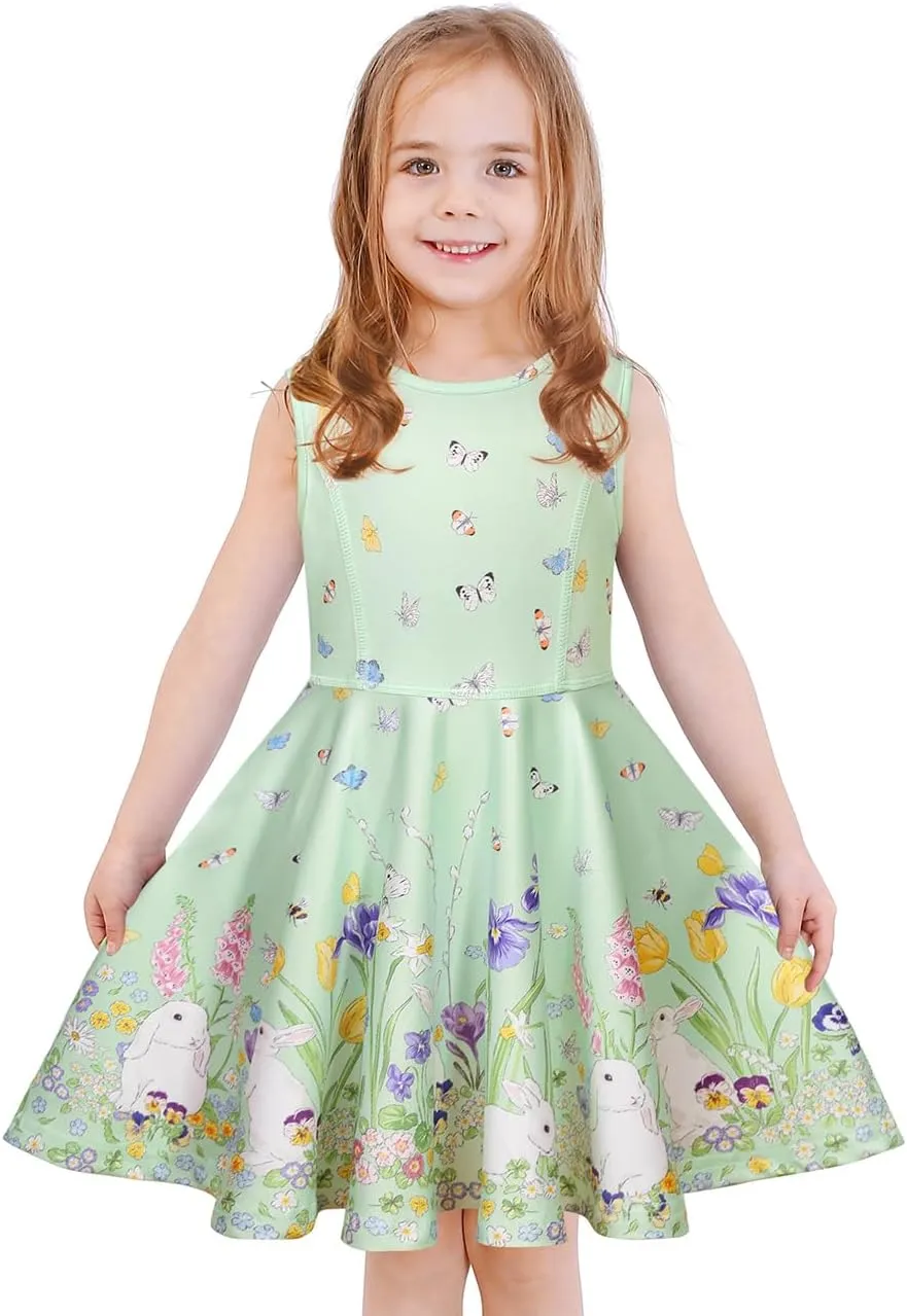 Girls Dress Sleeveless Long Sleeve Kids Toddler Little Big Girl Unicorn Mermaid Casual Dresses