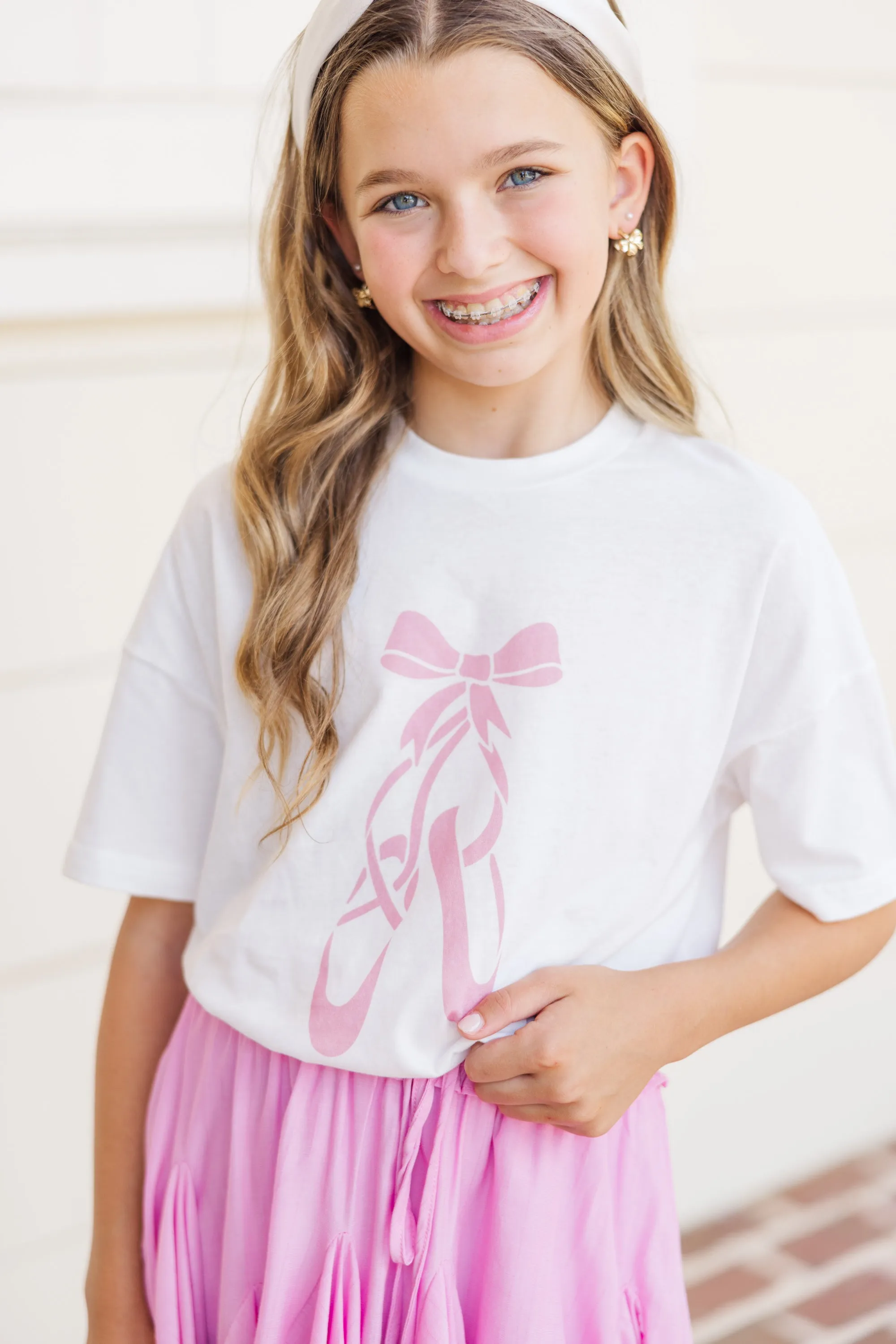 Girls: Poised In Pointe White Graphic Tee