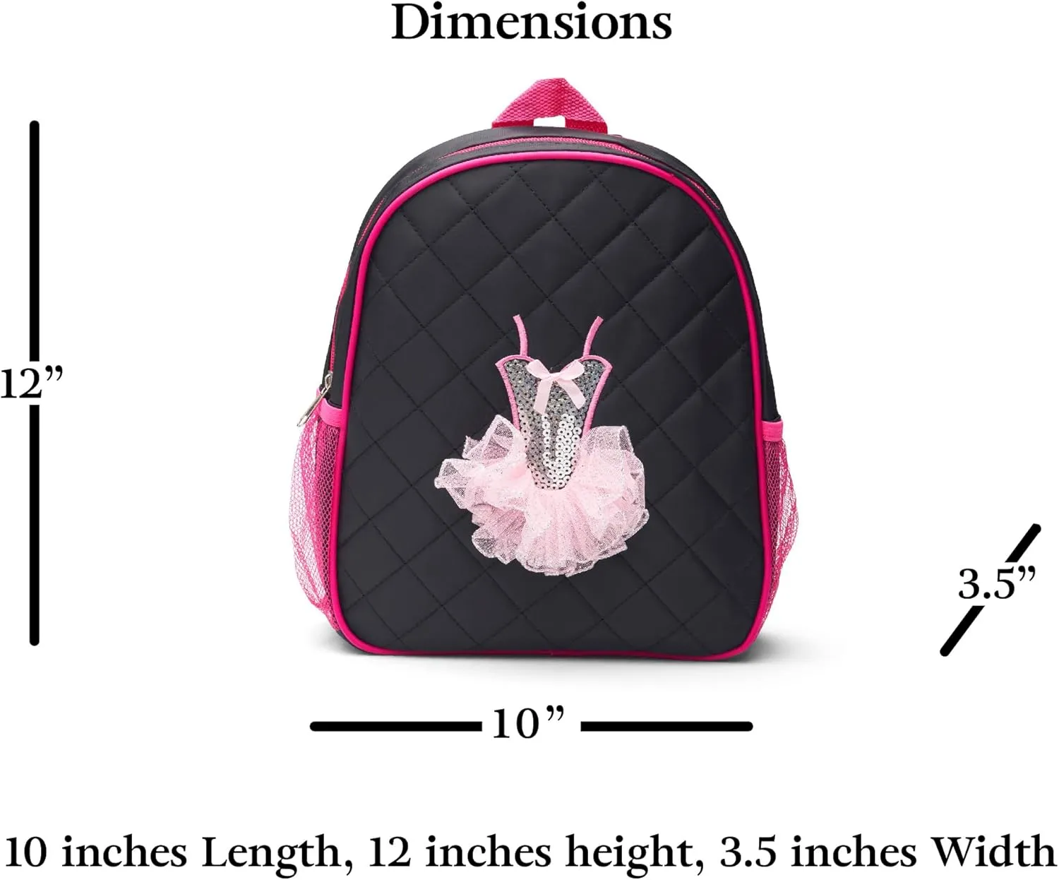 GLOBAL FBA INC Dance Bag For Girls 3-9 Years Old, Backpack Ballet with Padded Straps, Ballet Items, Ballerina Gifts For Little Girls