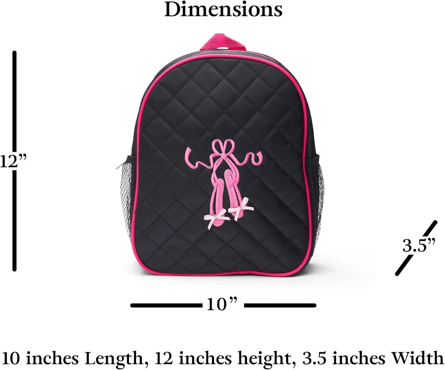 GLOBAL FBA INC Dance Bag For Girls 3-9 Years Old, Backpack Ballet with Padded Straps, Ballet Items, Ballerina Gifts For Little Girls