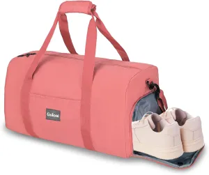 Goloni Cute Duffle Bag for Women, Gym Bag with Shoe Compartment, Lightweight Weekend Travel Duffel Bag,Overnight Bag with Wet Pocket