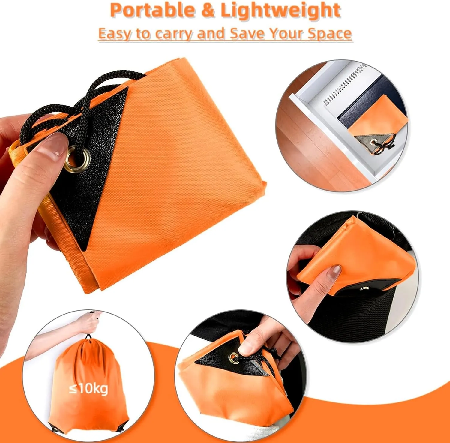 GoodtoU Drawstring Bags, Drawstring Backpacks Bulk Nylon Backpack Draw String Back Bag Cinch Sack Drawstring Gym Bag String Backpack for Sport, Traveling, Team (40Pcs, Orange)