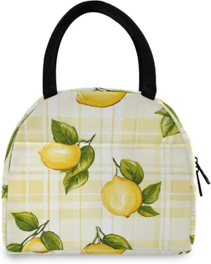 Graffiti Lemon Pattern Women's Lunch Bag Men's Insulated Lunch Box Unisex Reusable Lunch Box Cooler Bag For Work Office Travel Picnic