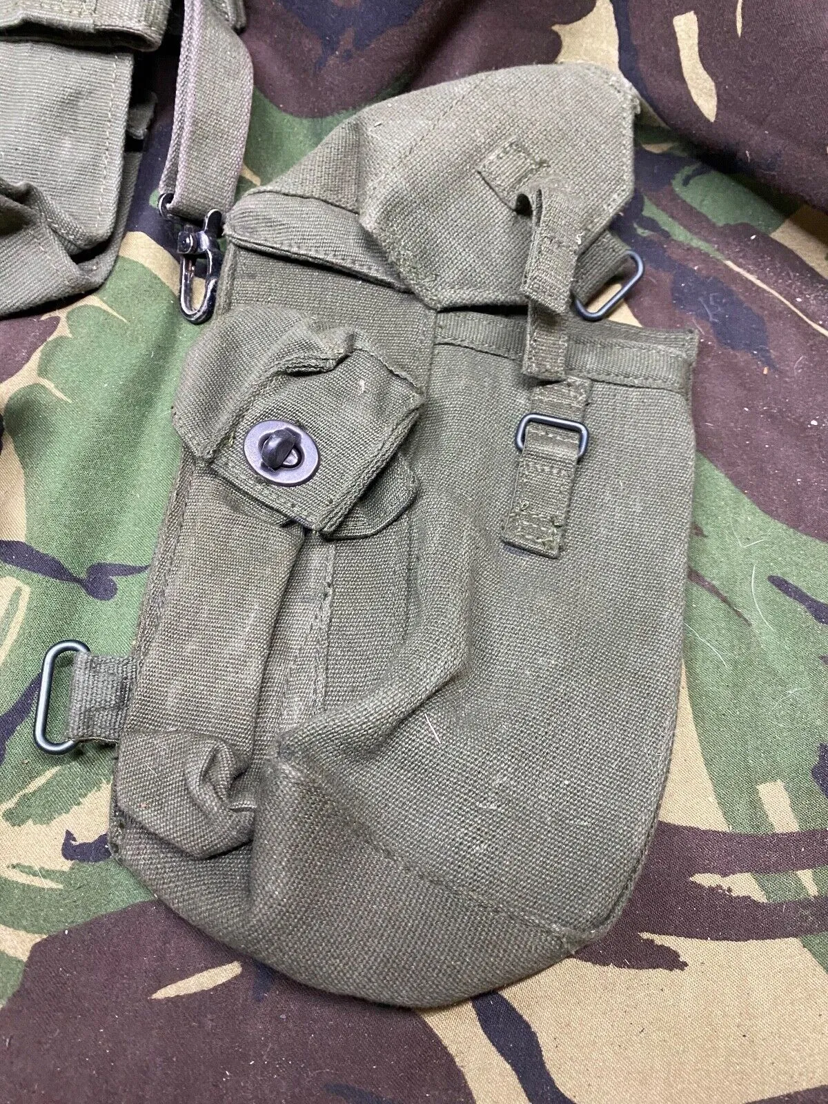 Group of British Army 58 Pattern Webbing Pouches & Poncho Roll