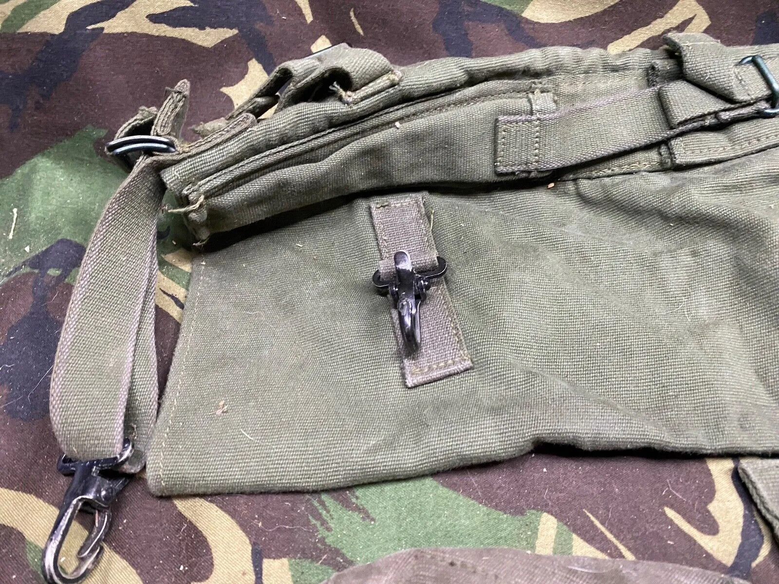 Group of British Army 58 Pattern Webbing Pouches & Poncho Roll