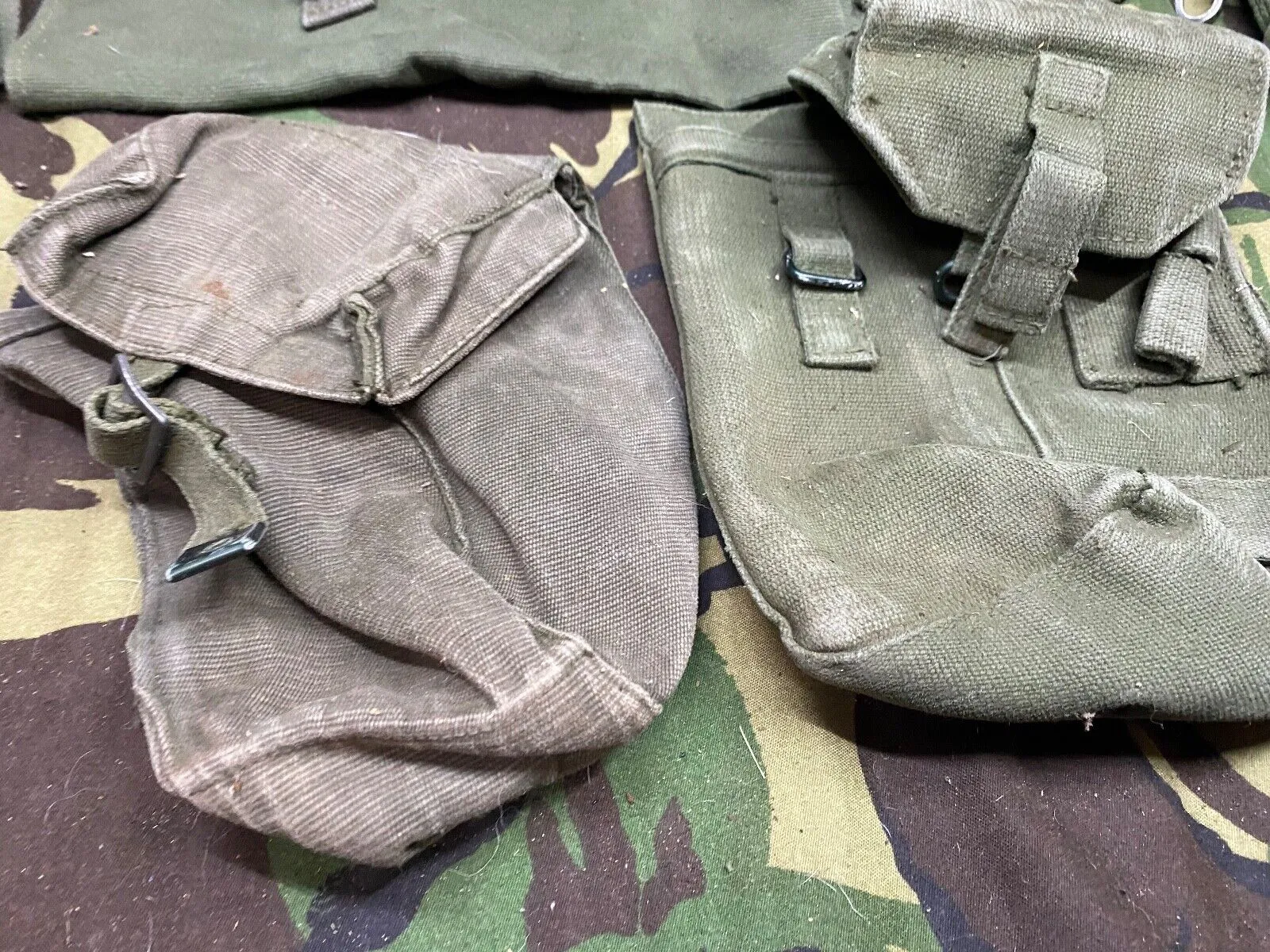 Group of British Army 58 Pattern Webbing Pouches & Poncho Roll